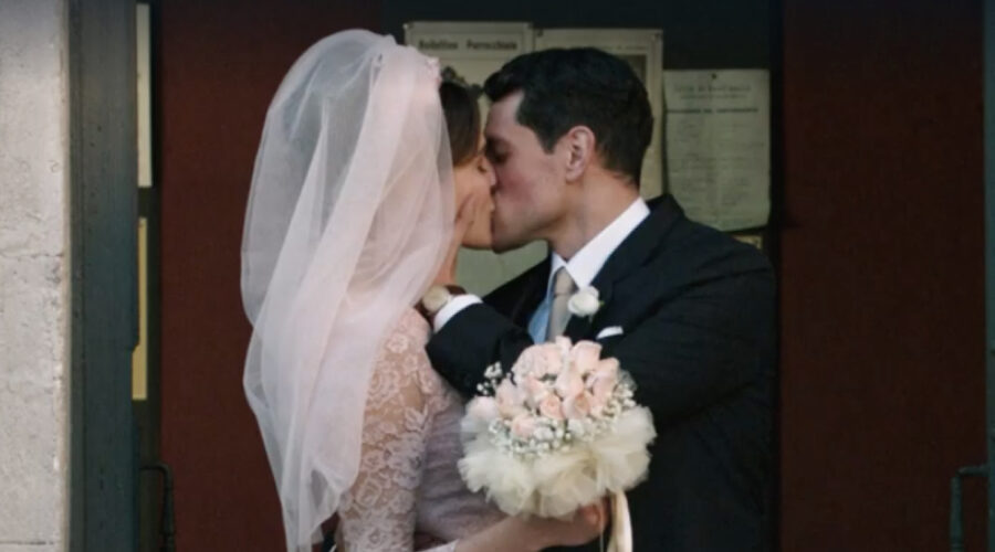 Da sinistra: Giulia Vecchio (Anna Imbriani) e Emanuel Caserio (Salvatore Amato) in una scena della puntata 160 de