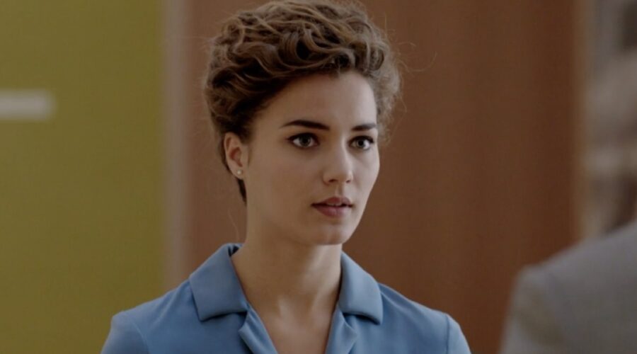 Giusy Buscemi (Teresa Iorio) in una scena della puntata 12 de ”Il Paradiso Delle Signore”. Credits: Rai.