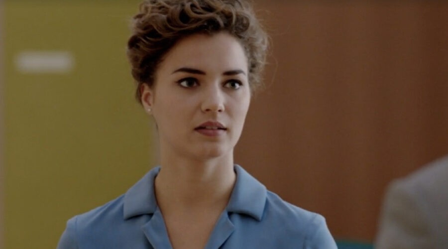 Giusy Buscemi (Teresa Iorio) in una scena della puntata 12 de ”Il Paradiso Delle Signore”. Credits: Rai.