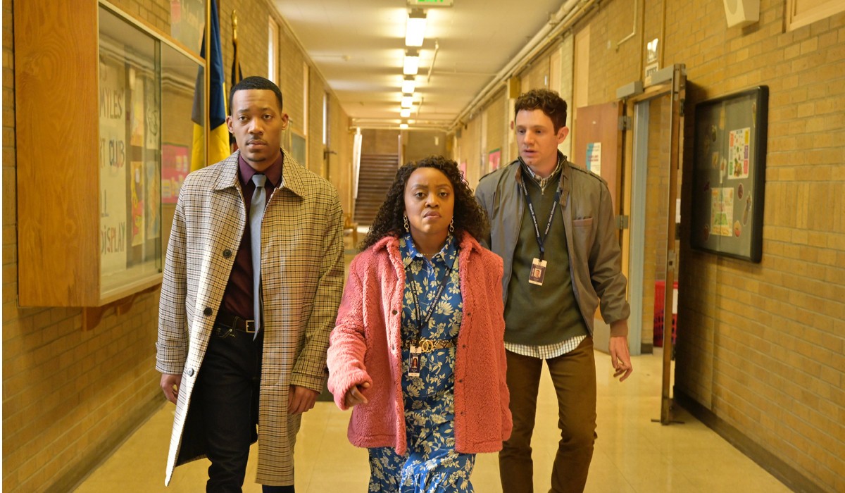 Janine Teagues (Quinta Brunson), Gregory Eddie (Tyles James Williams) E Jacob Hill (Chris Perfetti) In Una Scena Di