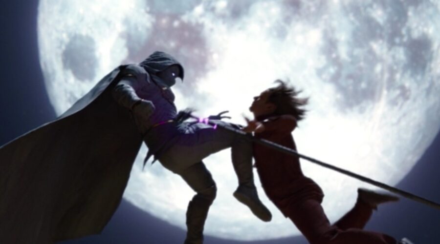 Moon Knight e Harrow nel sesto episodio di