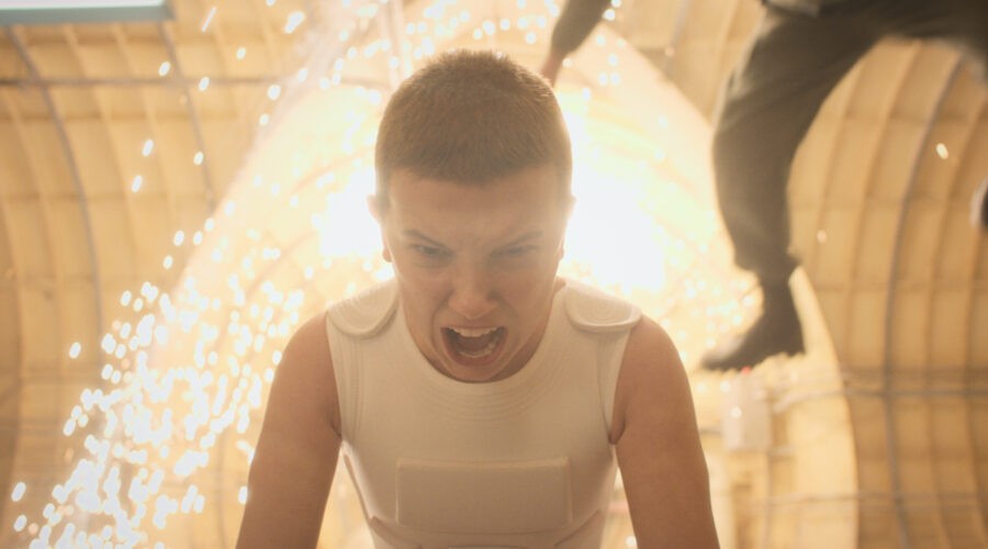 Undici (Millie Bobby Brown) in una scena di “Stranger Things 4”. Credits: Courtesy of Netflix.