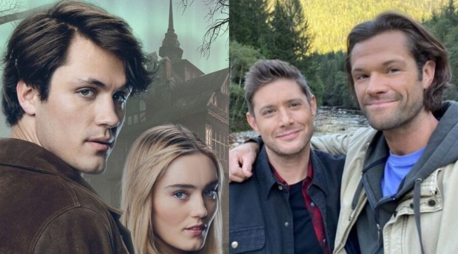 A sinistra: poster di “The Winchester”. A destra: Jensen Ackles e Jared Padalecki sul set di “Supernatural”. Credits: Instagram.