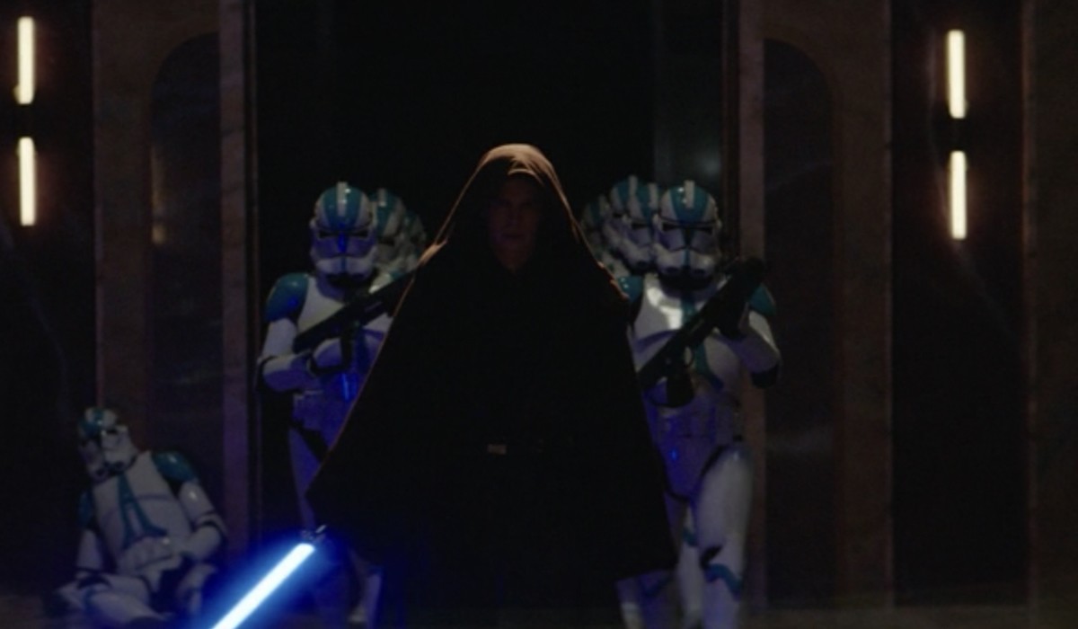 Anakin Skywalker (Hayden Christensen) in un flaschback nel quinto episodio di 