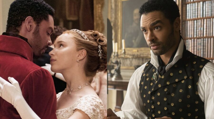 Regé-Jean Page e Phoebe Dynevor in una scena della prima stagione di “Bridgerton”. Credits: Liam Daniel/Netflix.