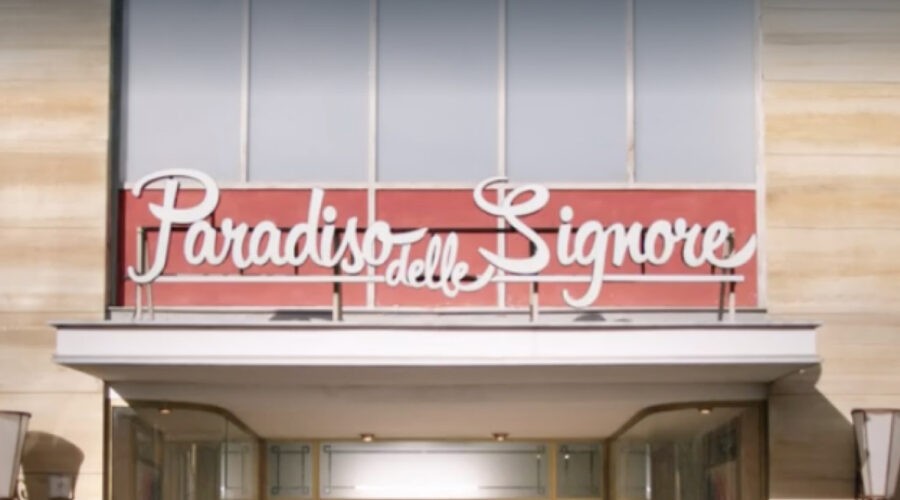 L'insegna del grande magazzino in una scena della puntata 159 de