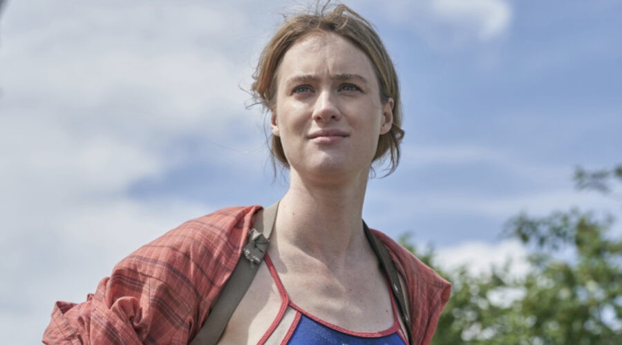 Mackenzie Davis in una scena di “Station Eleven”. Credits: Timvision.