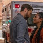 Da sinistra: Ryan Eggold (dottor Max Goodwin) e Freema Agyeman (dottoressa Helen Sharpe) in una scena di “New Amsterdam 4”. Credits: Mediaset.