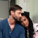 Ryan Eggold (dottor Max Goodwin), Freema Agyeman (dottoressa Helen Sharpe) in New Amsterdam 4. Credits: Mediaset.
