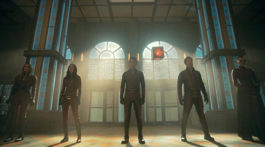 Da sinistra a destra: Genesis Rodriguez (interpreta Sloane), Cazzie David (Jayme), Justin H. Min (Ben Hargreeves), Jake Epstein (Alphonso) e Britne Oldford (Fei) in 