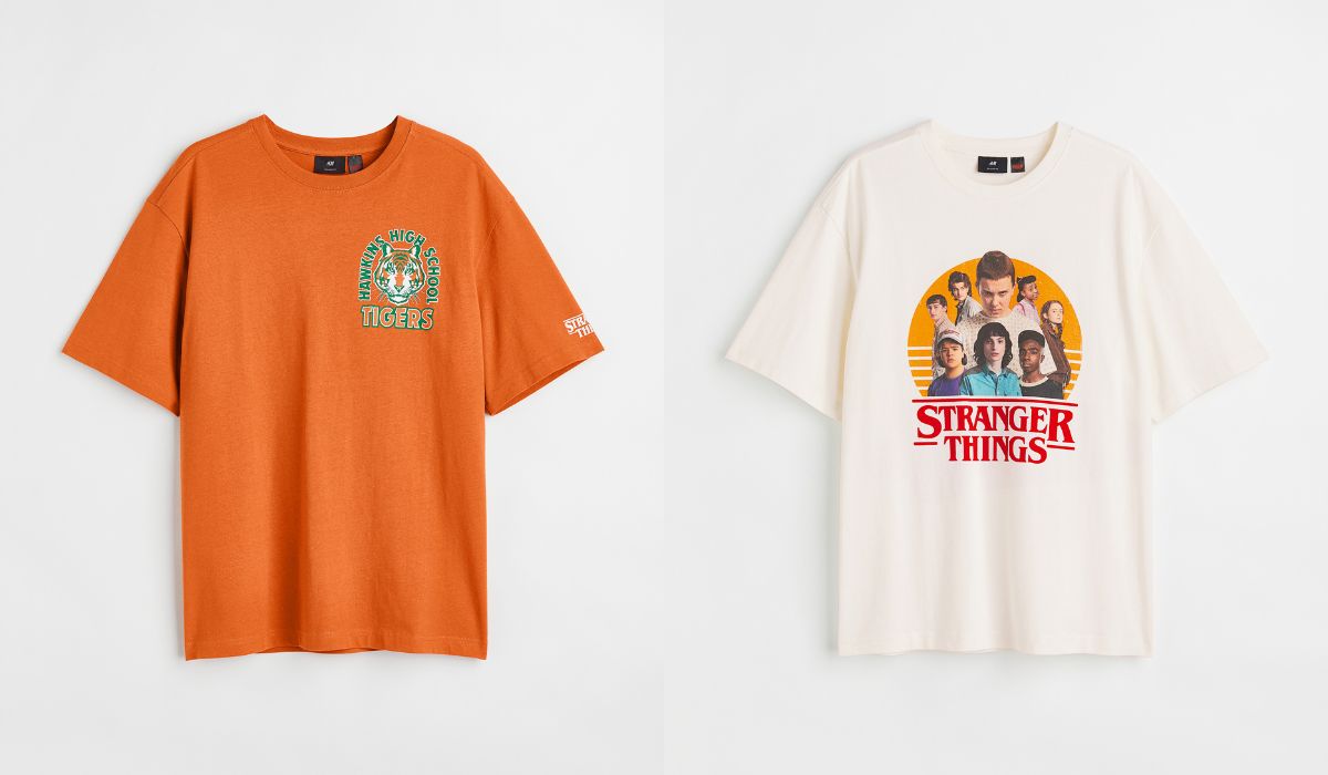 “Stranger Things x H&M”, due t-shirt ispirate alla serie tv. Credits: H&M.