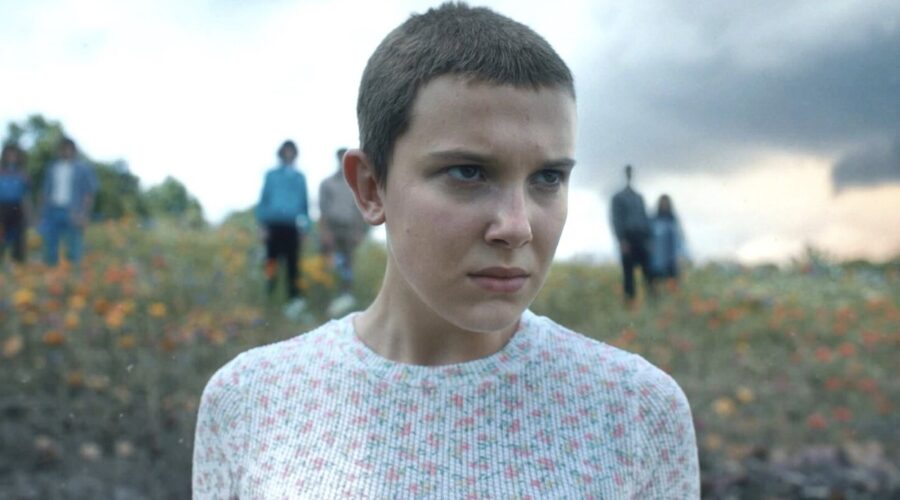 Undici in un fotogramma di “Stranger Things 4”. Credits: Cattura schermo/Netflix.