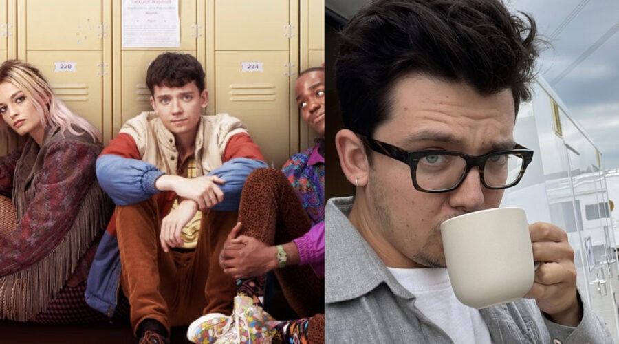 Da Sinistra La Locandina Di Sex Education A Destra Asa Butterfield Sul Set Credits Netflix E Via Twitter