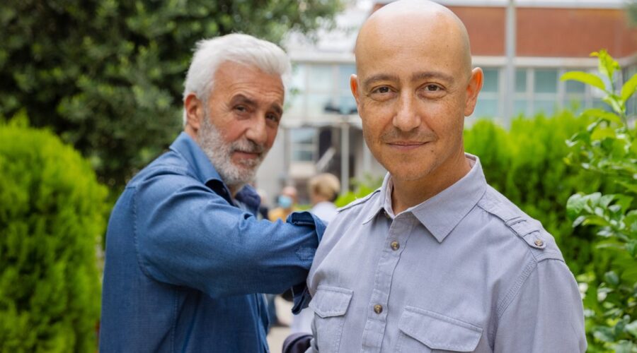 Da sinistra: Patrizio Rispo (Raffaele) e Francesco Vitiello (Diego) In