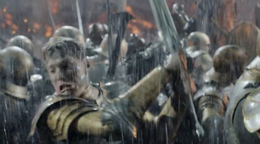 Finrod (Will Fletcher) nei flashback del primo episodio de “Il Signore degli Anelli: Gli Anelli del Potere”. Credits: Cattura schermo/Prime Video.
