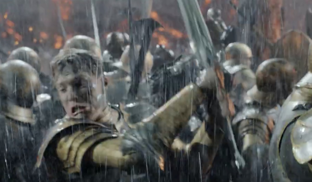 Finrod (Will Fletcher) nei flashback del primo episodio de “Il Signore degli Anelli: Gli Anelli del Potere”. Credits: Cattura schermo/Prime Video.
