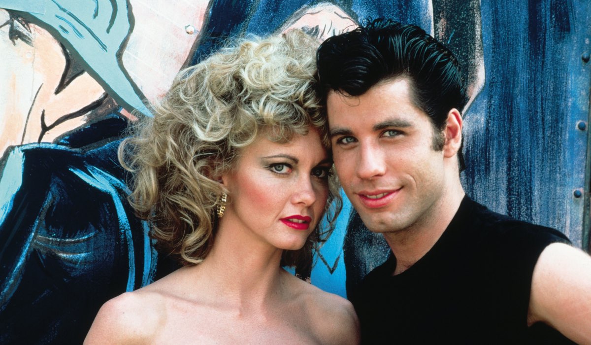 Da sinistra: Olivia Newton e John Travolta in 