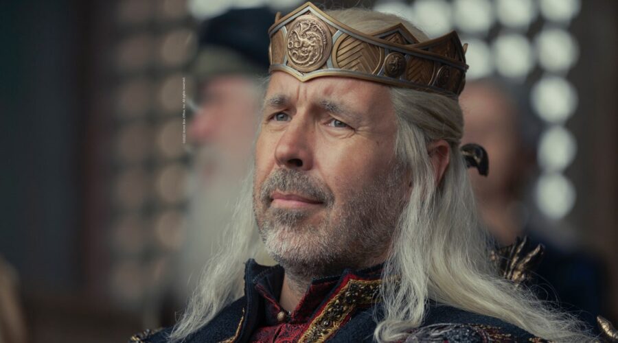 Paddy Considine (Re Viserys Targaryen) in una scena di “House of the Dragon” Courtesy of HBO