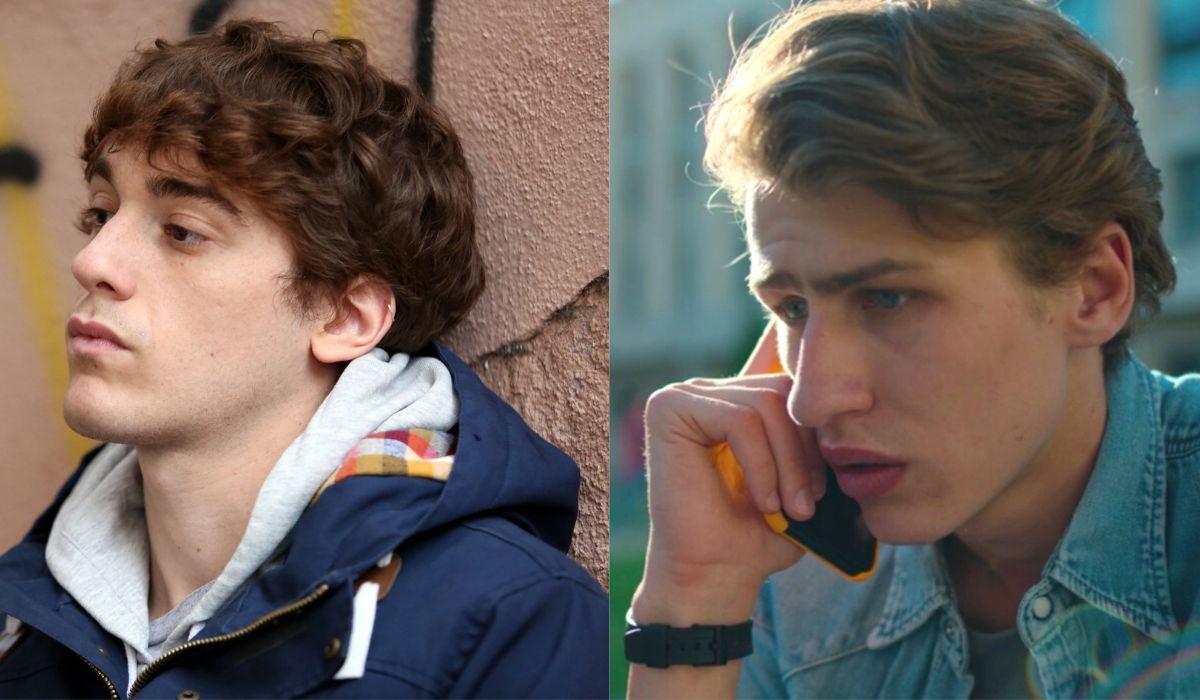 A sinistra: Martino (Federico Cesari). A destra: Andrea (Mattia Carrano) in una scena del quarto episodio di “Prisma”. Credits: Cattura schermo/Prime Video/Timvision.