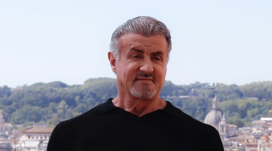 Sylvester Stallone a Roma per svelare al pubblico italiano cos'è Paramount+. Credits: Paramount.
