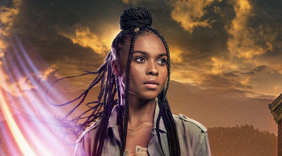 Kaci Walfall nella key art della serie tv “Naomi“. Credits: Mediaset.