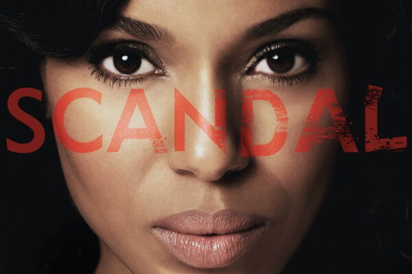 Kerry Washington nella key art di “Scandal”. Credits: Disney+.