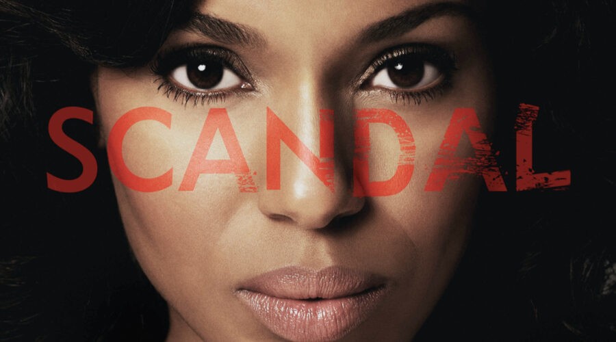 Kerry Washington nella key art di “Scandal”. Credits: Disney+.
