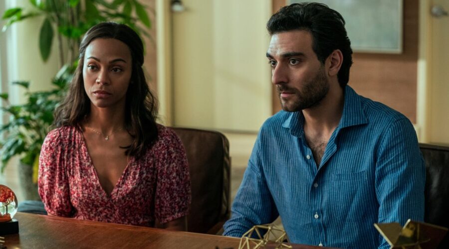 Zoe Saldana Ed Eugenio Mastrandrea In Una Scena Di