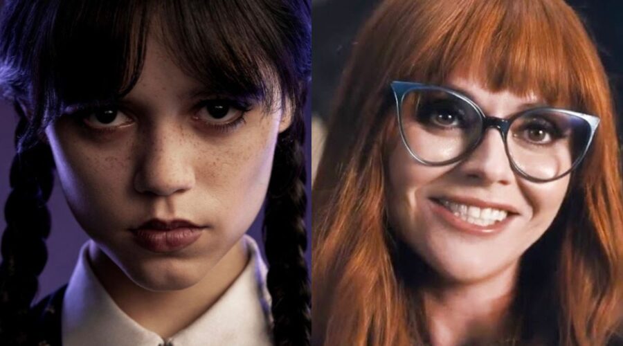 Da sinistra Jenna Ortega e Christina Ricci in 