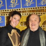 Da sinistra: Verdiana Bixio e Lino Banfi per i cinquanta anni di Publispei