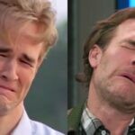 A sinistra: il meme di Dawson che piange, a destra: James Van Der Beek allo show di Tig Notaro. Credits: Funny or Die/YouTube.