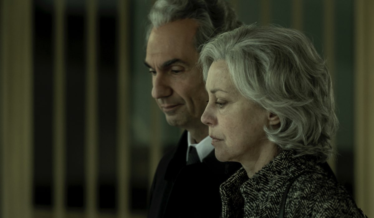 From left: Fabrizio Gifuni (Aldo Moro) and Margherita Buy (Eleonora Chiavarelli) in a scene from 