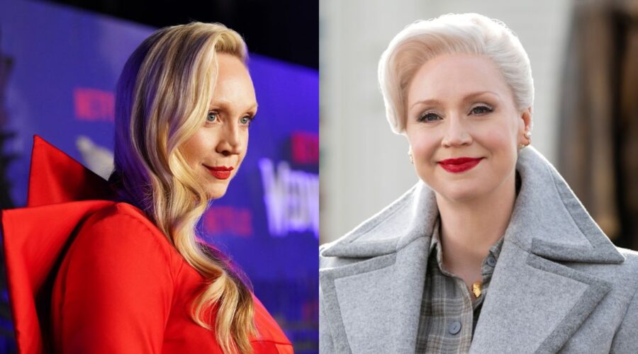 A sinistra: LOS ANGELES, CALIFORNIA - 16 NOVEMBRE: Gwendoline Christie partecipa alla prima mondiale di 