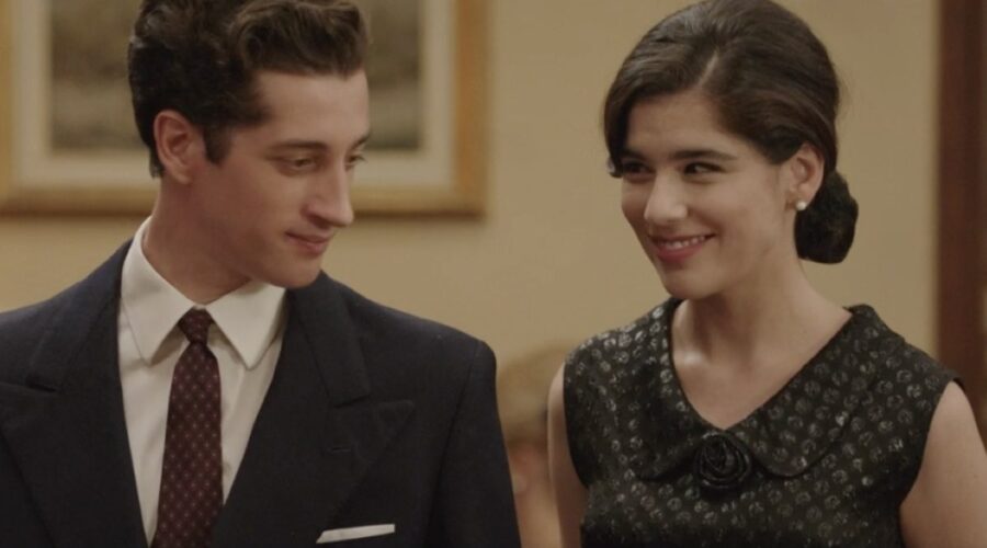 Da sinistra: Moisé Curia (Marco di Sant’Erasmo) e Grace Ambrose (Stefania Colombo) in una scena della puntata 45 de