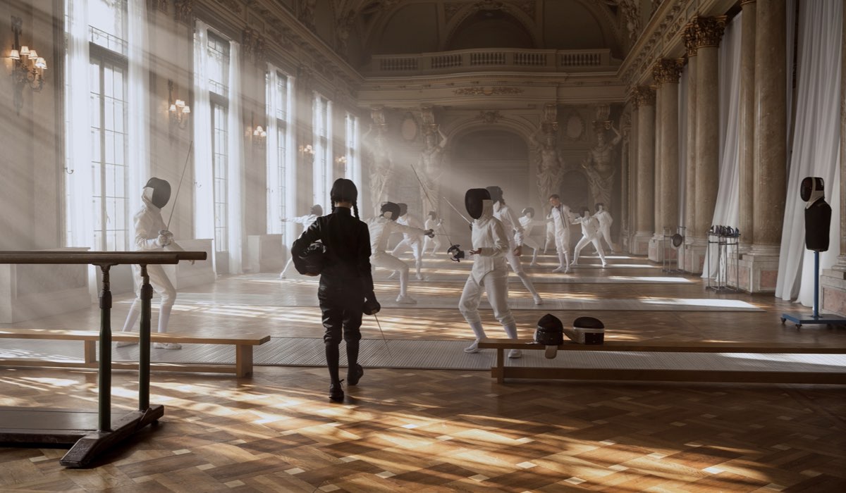 The interior scenes at Nevermore Academy were filmed in and around Bucharest.  Credits: Vlad Cioplea/Netflix © 2022.