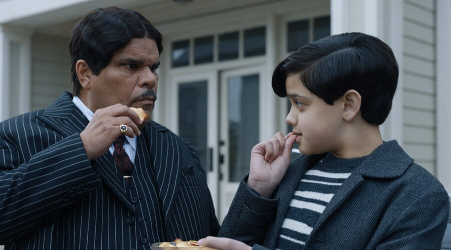 Wednesday. (L To R) Luis Guzmán As Gomez Addams, Issac Ordonez As Pugsley Addams In Episode 105 Of Wednesday Courtesy Of Netflix