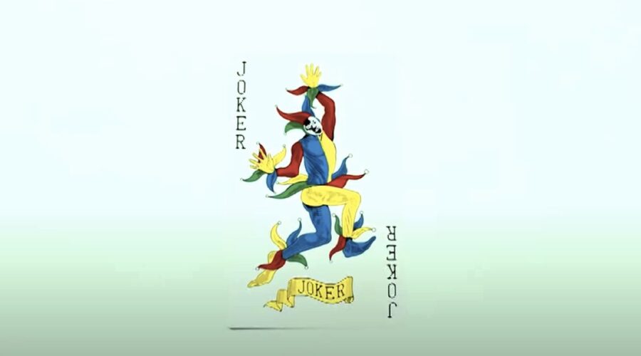 La carta del Joker alla fine della seconda stagione di “Alice in Borderland”. Credits: Cattura schermo/Netflix.