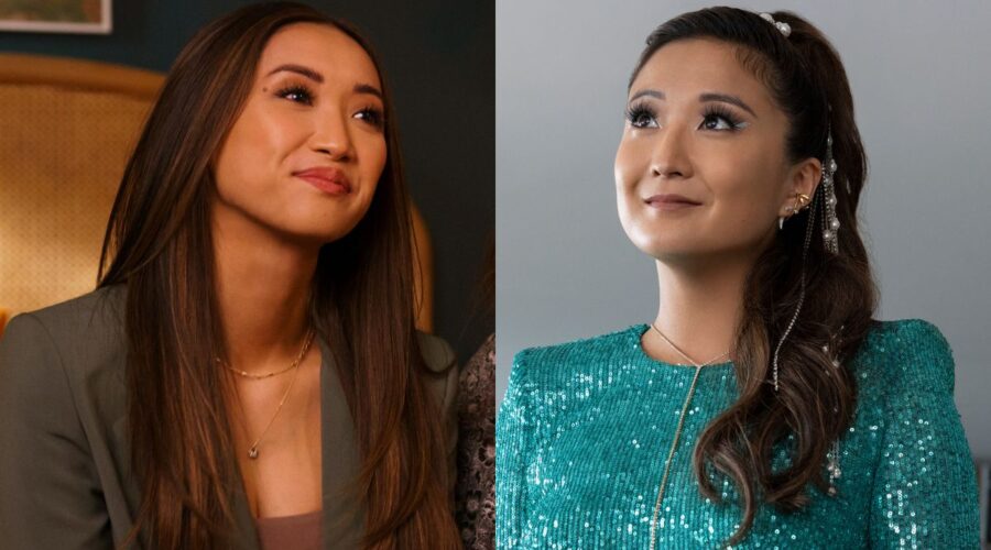 Da sinistra: Brenda Song in una scena di “Dollface”; a destra: Ashley Park in una scena di “Emily in Paris”. Credits: Disney+/Marie Etchegoyen/Netflix © 2022.