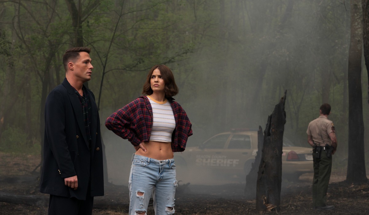 From left: Colton Haynes (Jackson) and Crystal Reed (Allison) in a scene 