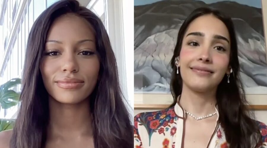 Da sinistra: Savannah Lee Smith e Zion Moreno nell'intervista per la stagione 2 del reboot di “Gossip Girl”. Credits: Cattura schermo/Tvserial.it.