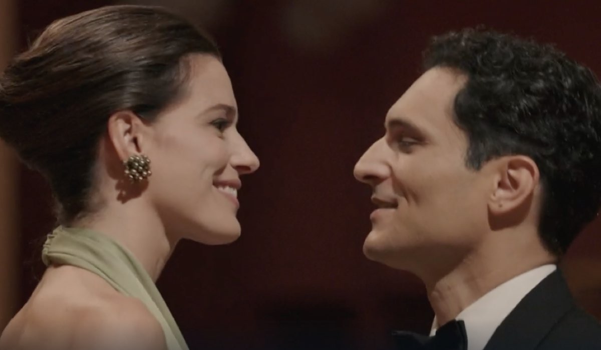 Da sinistra: Chiara Baschetti (Matilde Frigerio Di Sant'Erasmo) e Alessandro Tersigni (Vittorio Conti) in una scena della puntata 40 de