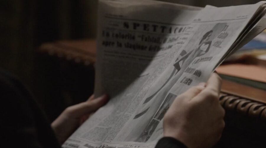 Flavio Parenti (Tancredi Di Sant'Erasmo), di cui qui le mani in una scena della puntata 67 de