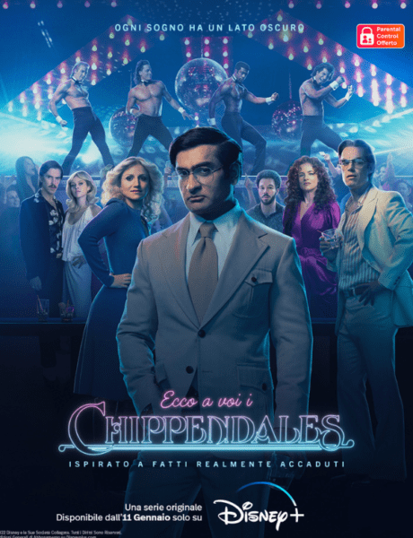 Locandina ufficiale ''Ecco A Voi I Chippendales'' Credits Disneyplus