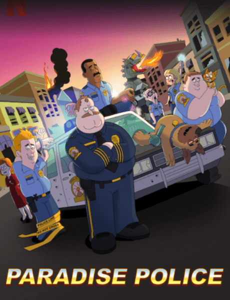 Locandina ufficiale ''Paradise Police'' Credits Netflix