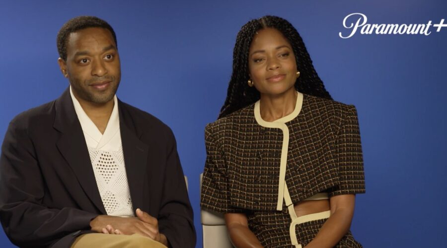 Da sinistra: Chiwetel Ejiofor e Naomie Harris nell'intervista a Tvserial.it. Credits: Tvserial.it