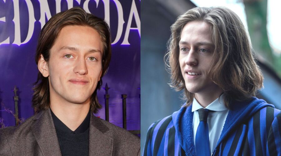 A destra: Percy Hynes White alla Premiere di 