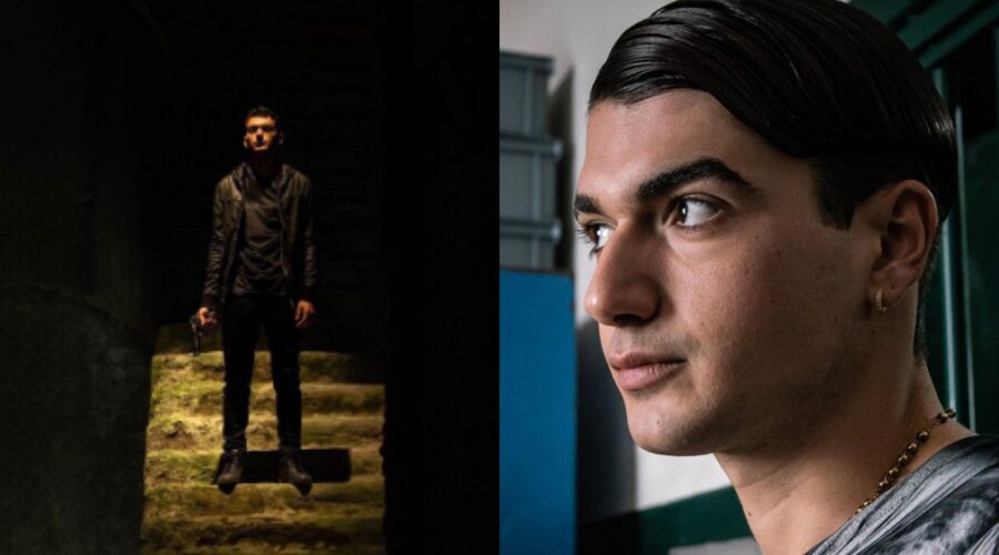 A sinistra screenshot di Giacomo Giorgio in una scena di 