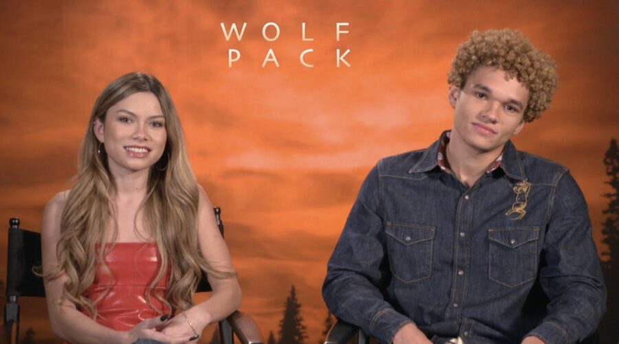 Da sinistra: Bella Shepard e Armani Jackson nell'intervista per “Wolf Pack”. Credits: Tvserial.it.