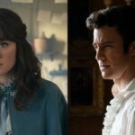 Da sinistra: Eloise e Benedict in due immagini della seconda stagione di “Bridgerton”. Credits: Liam Daniel/Netflix.