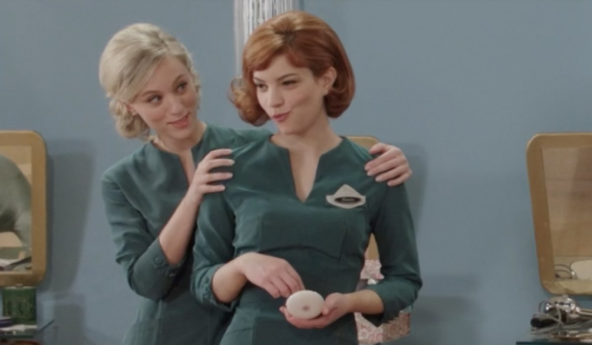 Da sinistra: Francesca Del Fa (Irene Cipriani) e Gaia Bavaro (Gemma Zanatta) in una scena nella puntata 105 de 